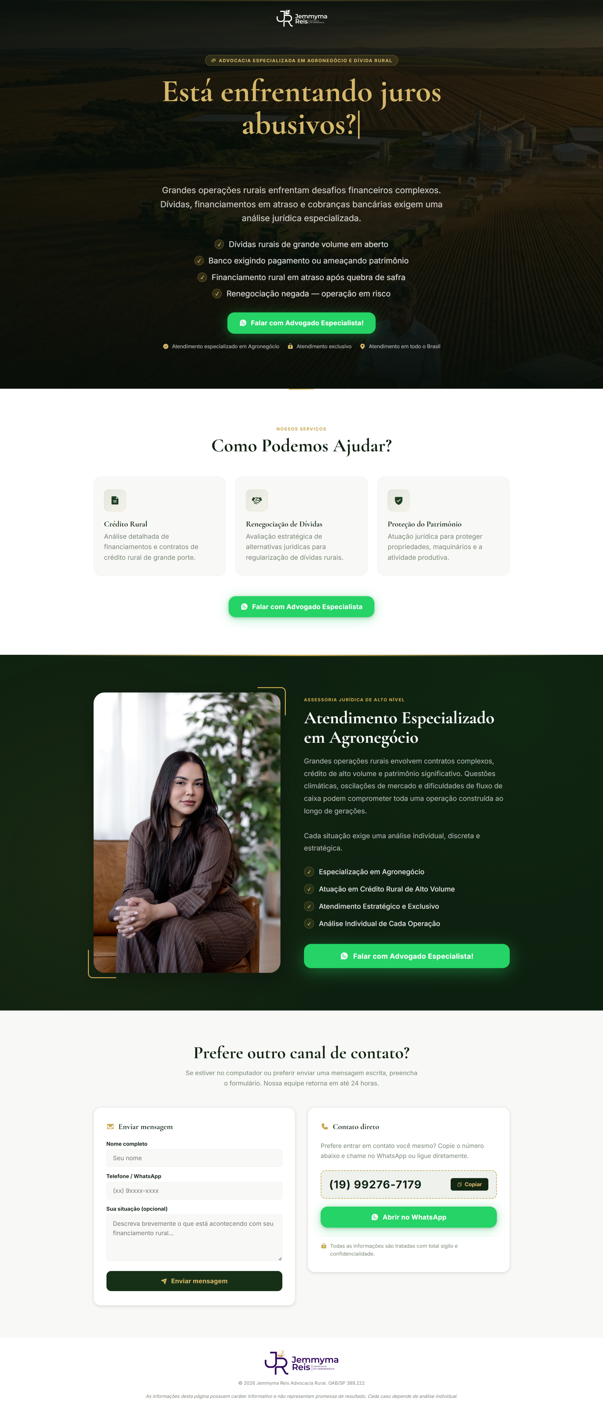 Site desenvolvido para Jemmyma Reis
